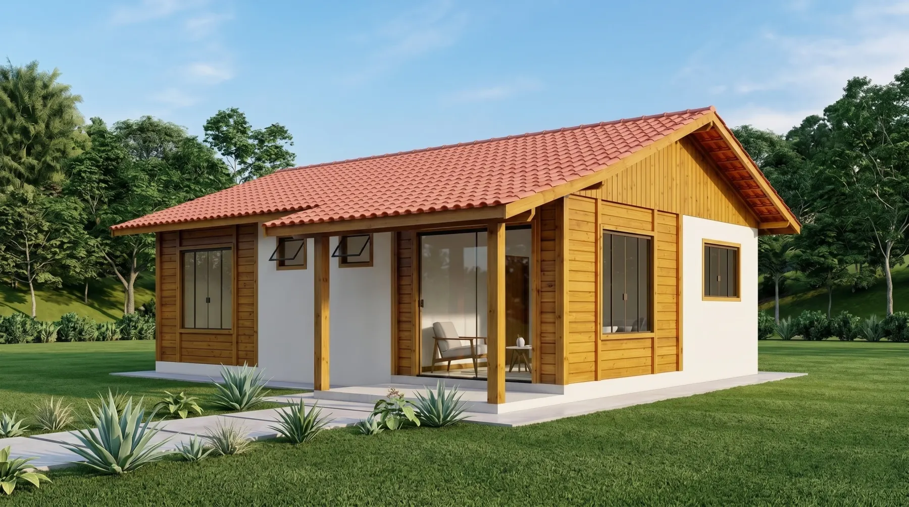Casa Térrea 63,30m² com 2 Quartos, 1 Suíte e Varanda