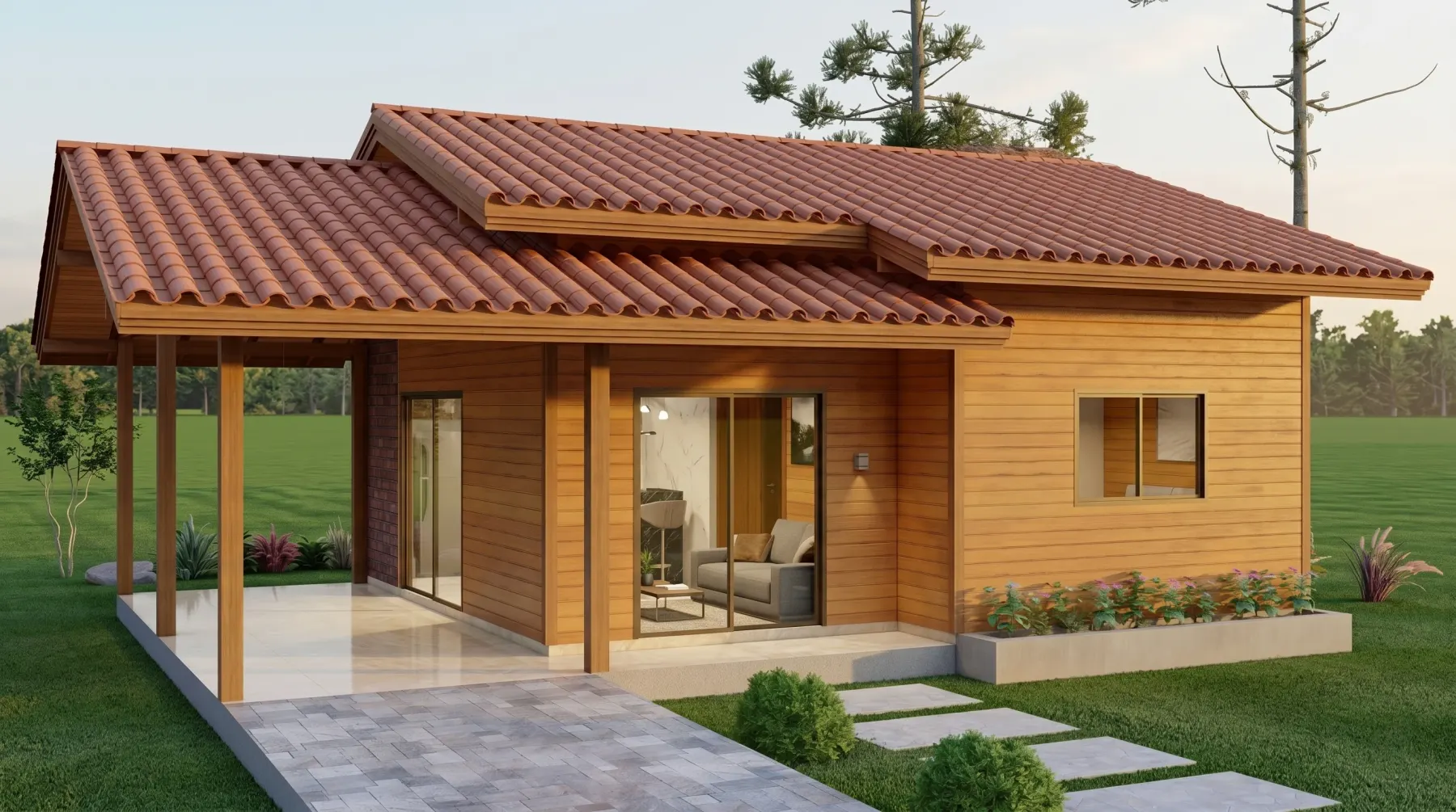 Casa Térrea 68,60m² com 2 Quartos e Garagem