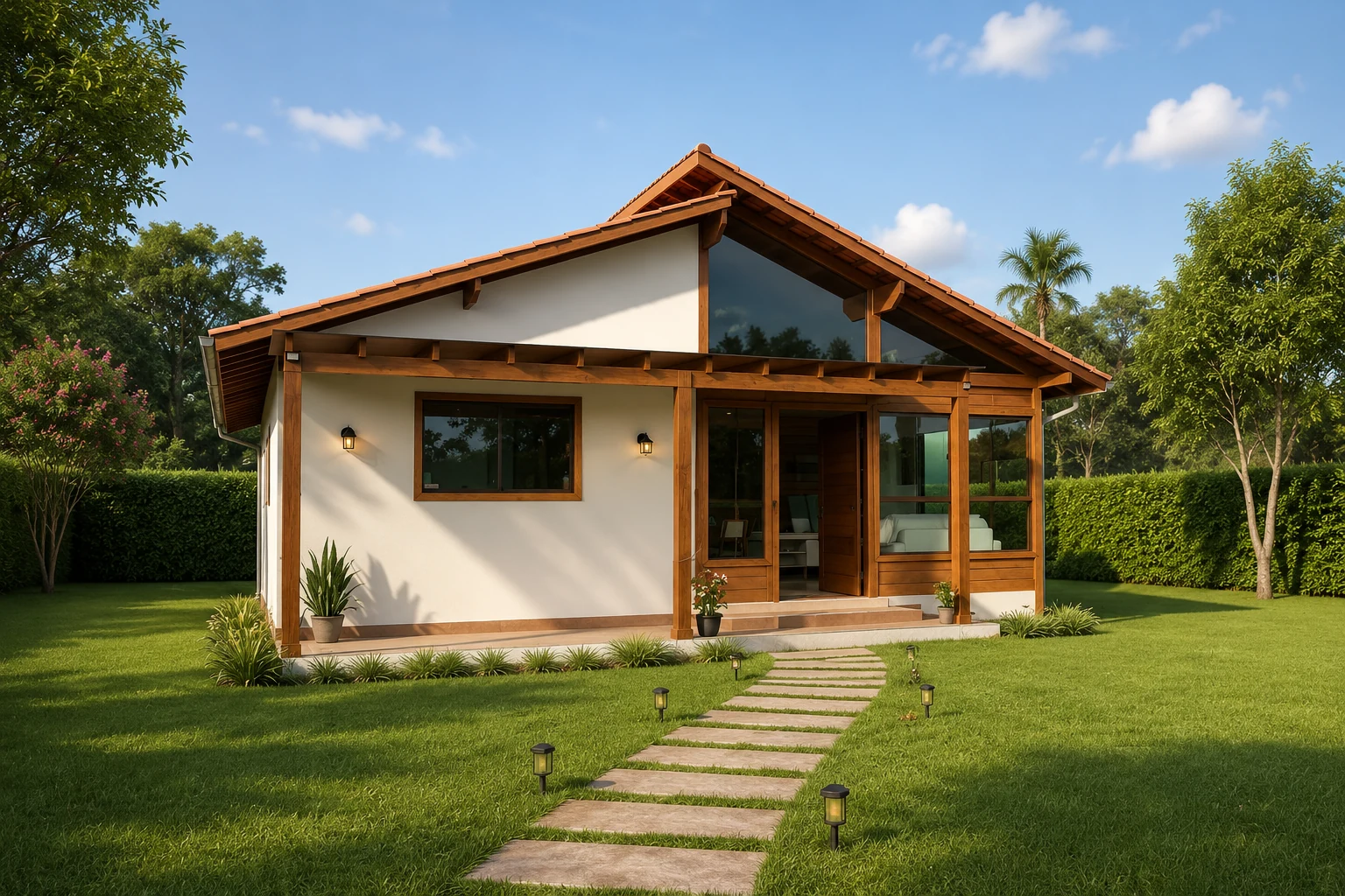 Casa 96,00m² com 1 suíte, 2 quartos e pergolado