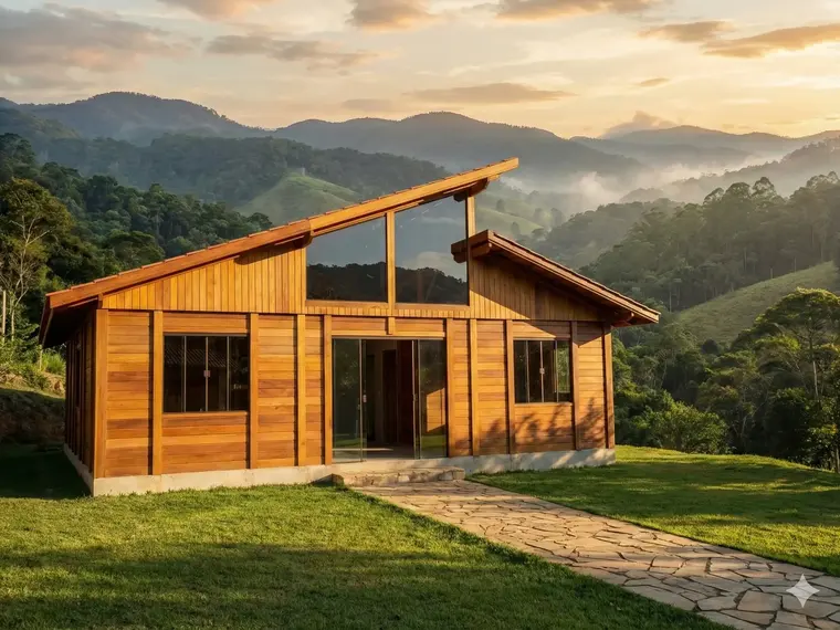 Fachada: Casa Térrea 58,50m² com 2 Suítes e Lavabo