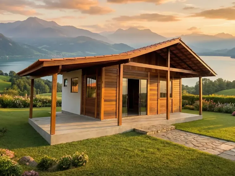 Fachada: Casa Térrea 60,00m² com 1 Quarto e Garagem