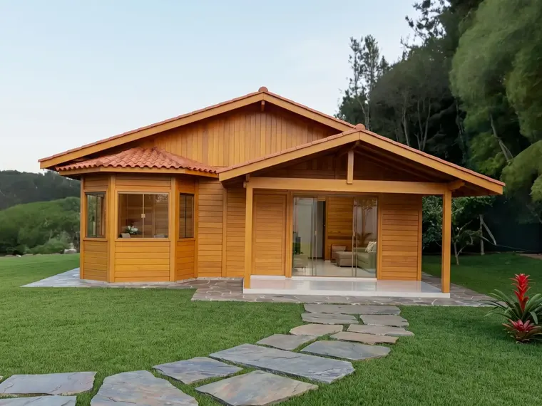Fachada: Casa Térrea 70,00m² com 1 Suíte e 2 Quartos