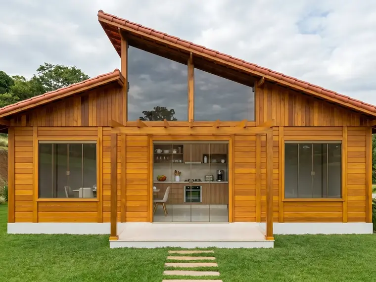 Fachada: Casa Térrea 70,25m² com 1 Suíte e 1 Quarto