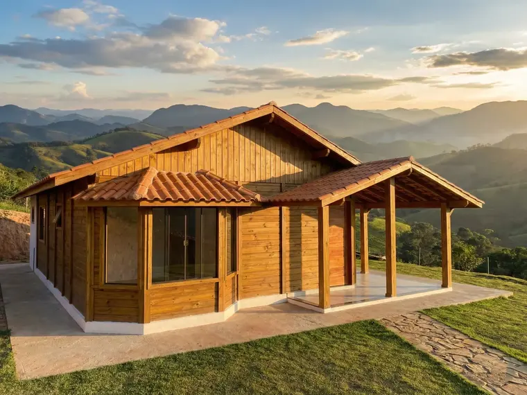 Fachada: Casa 73,40m² com Suíte e Garagem