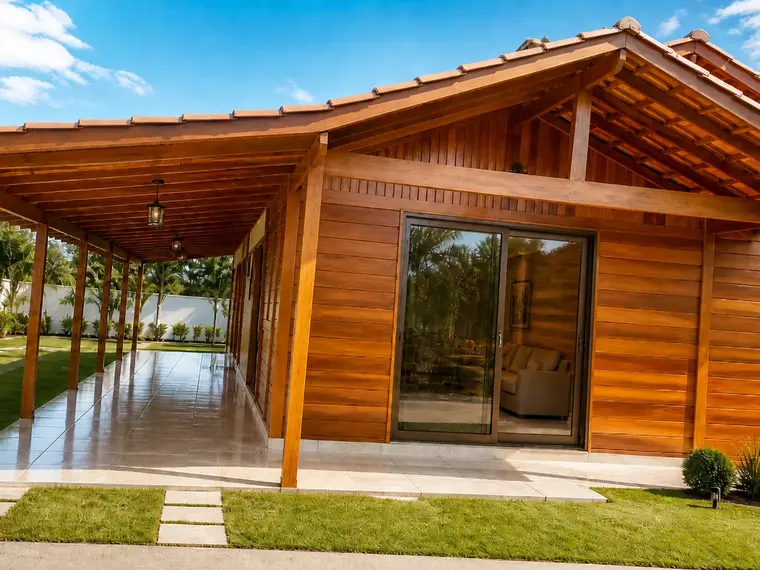 Fachada: Casa 79,00m² com 2 Quartos e Varanda