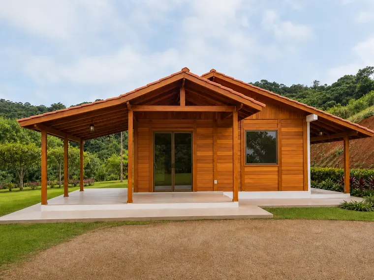 Fachada: Casa 82,50m² com 1 Suíte e 2 Quartos