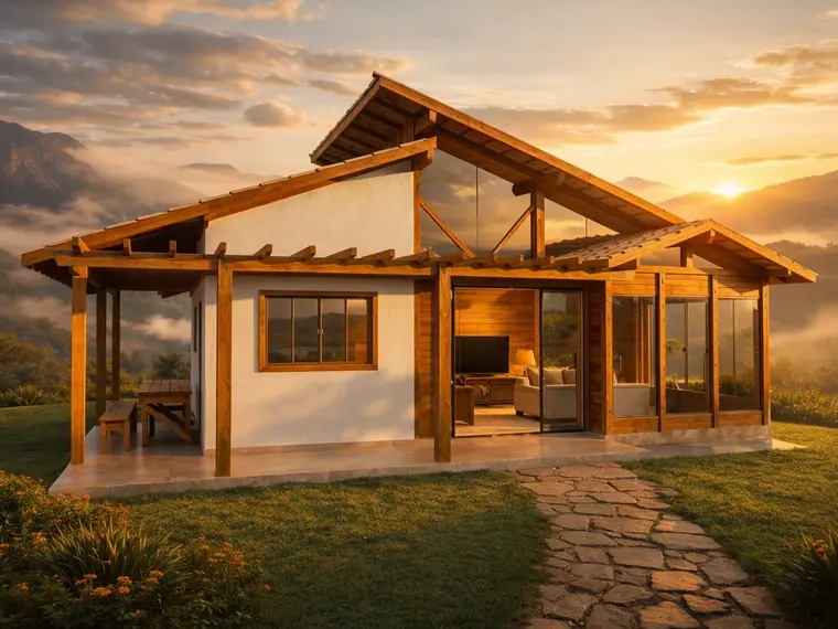 Fachada: Casa 83,50m² com 1 Suíte e 1 Quarto