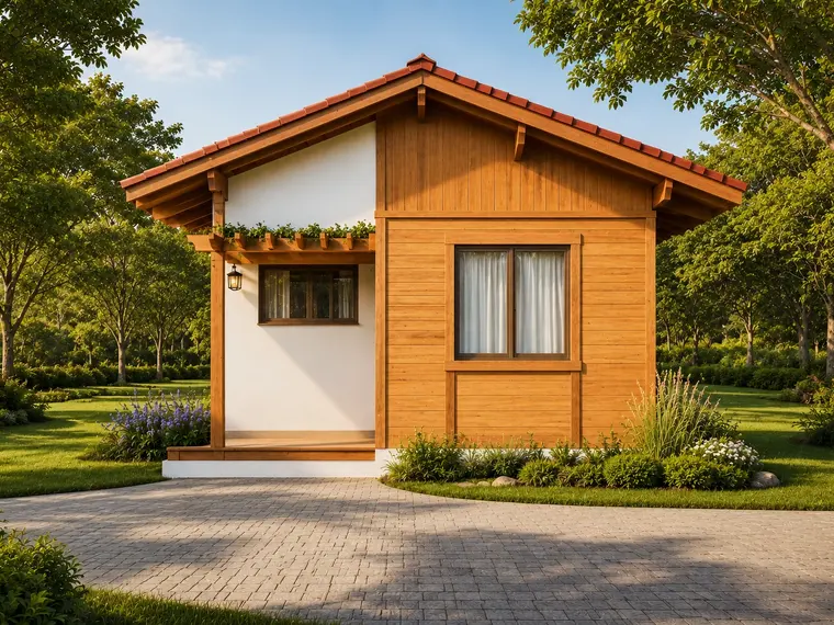 Fachada: Casa 87,50m² com 1 Suíte e 2 Quartos