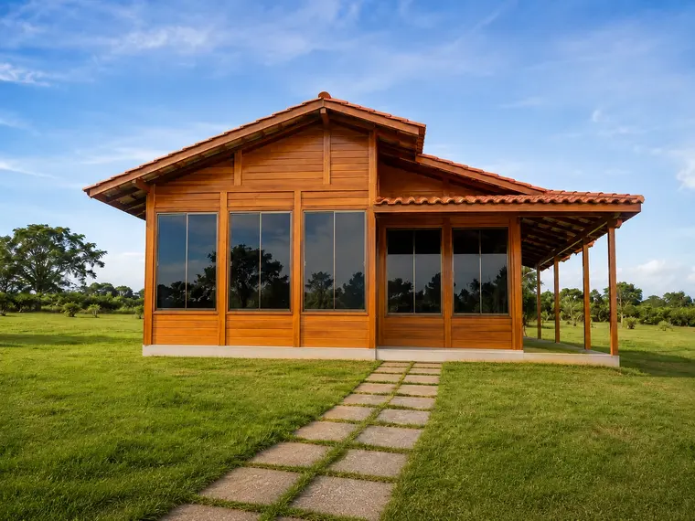 Fachada: Casa 98,00m² com 1 suíte, 2 quartos, copa e varanda