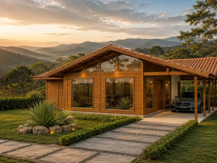 Fachada: Casa 112,00m² com 1 suíte e 2 quartos