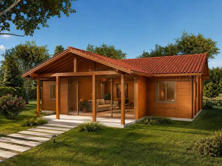 Fachada: Casa 114,00m² com 1 suíte, 2 quartos, 2 salas e varanda