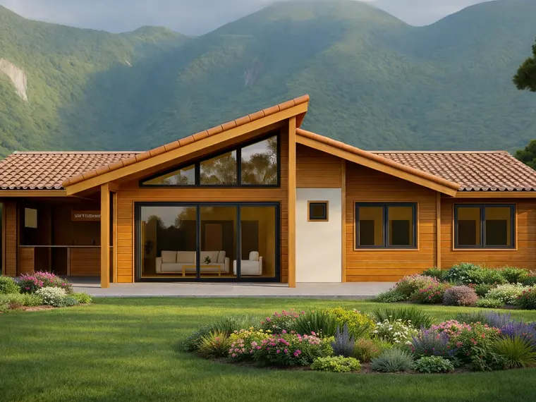Fachada: Casa 116,00m² com 3 suítes, lavabo e área gourmet