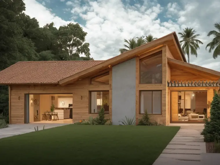 Fachada: Casa 119,50m² com 1 suíte e 1 quarto