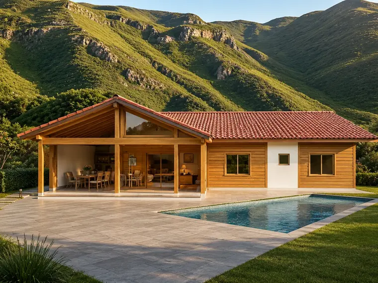 Fachada: Casa 127,20m² com 1 suíte e 2 quartos