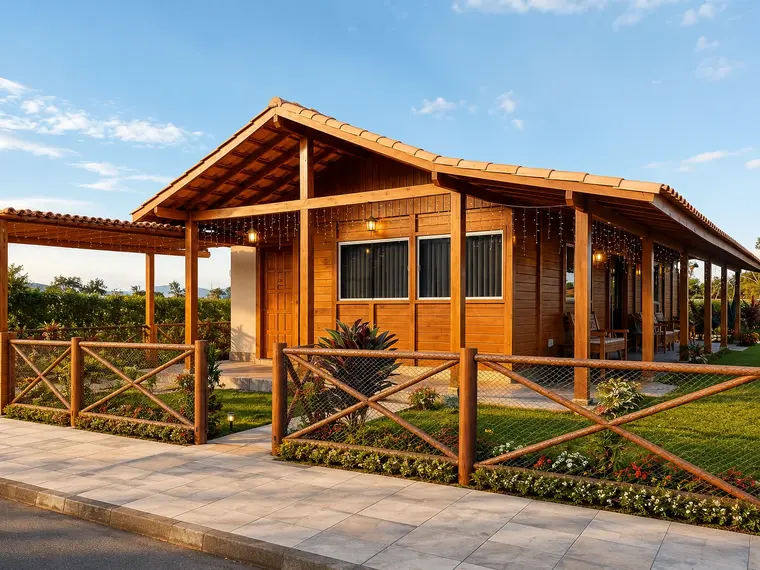 Fachada: Casa 130,46m² com 1 suíte e 2 quartos