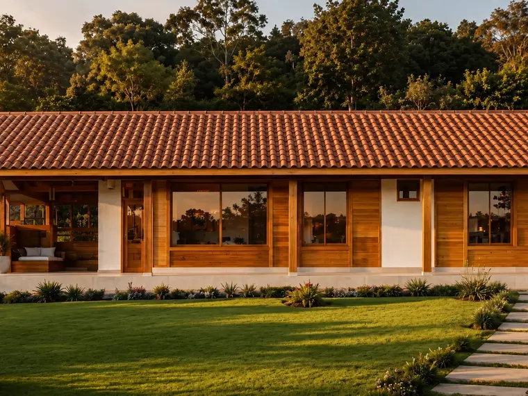 Fachada: Casa 133,00m² com 1 suíte e 3 quartos