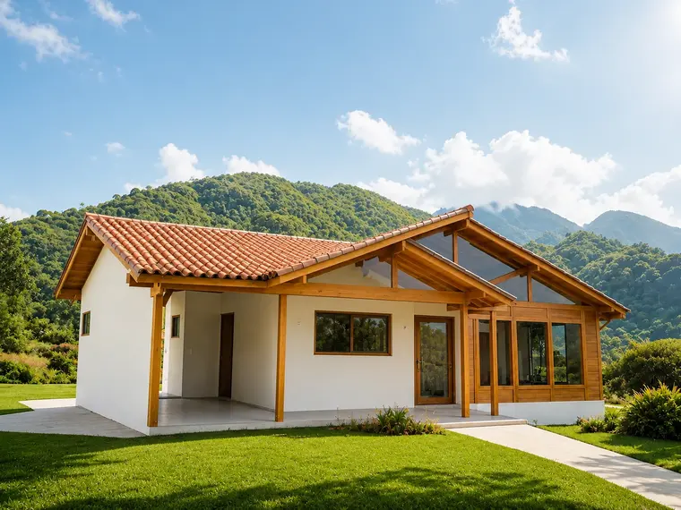 Fachada: Casa 140,00m² com 2 suítes