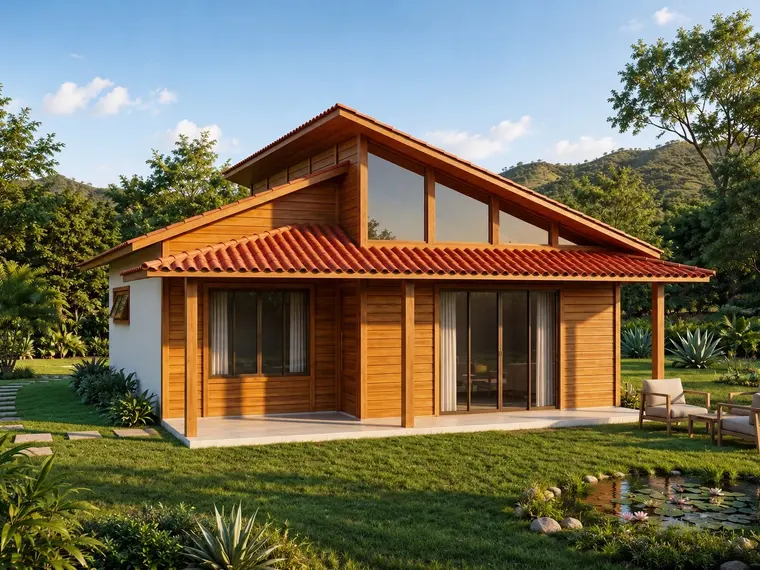 Fachada: Chalé 41,25m² com 1 quarto