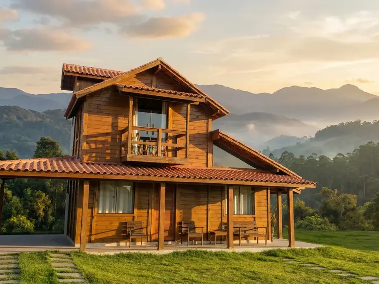 Fachada: Casa 86,40m² com 1 suíte e garagem