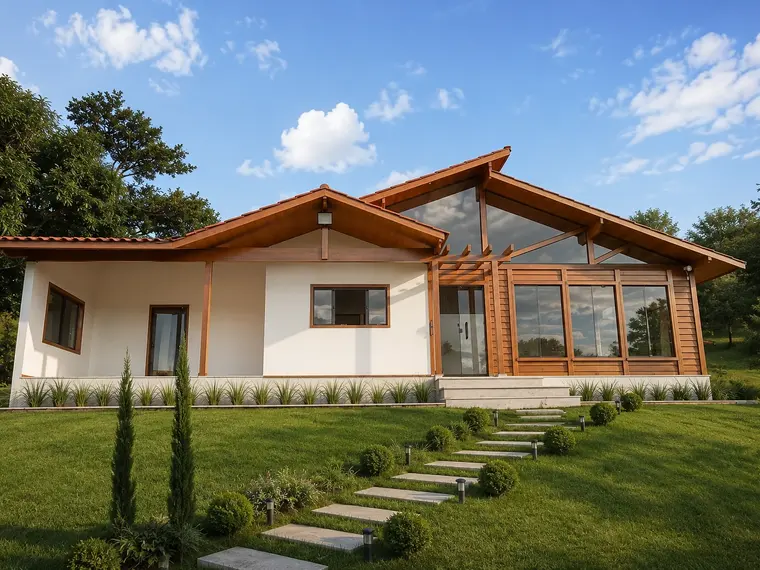 Fachada: Casa 116,00m² com 2 suítes