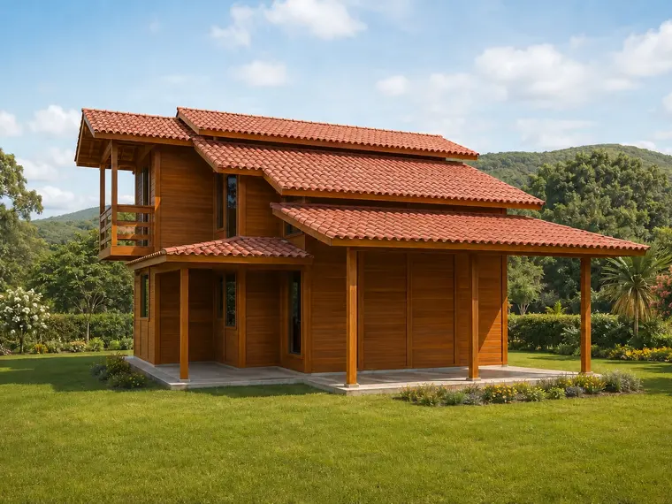 Fachada: Casa duplex 106,00m² com 1 suíte, 2 quartos e garagem