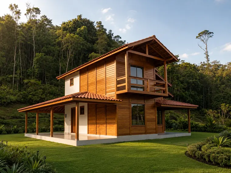 Fachada: Casa duplex 123,50 m² com suíte e closet