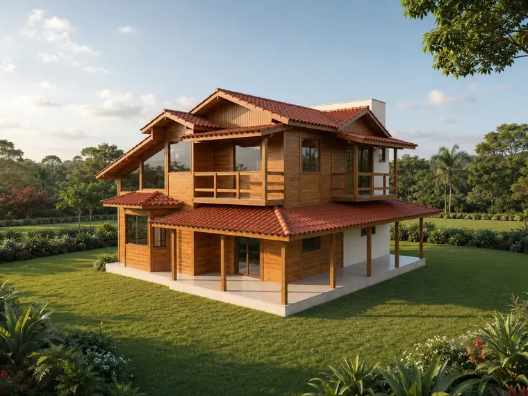 Fachada: Casa Duplex 161,00m² com 1 suíte e 2 quartos