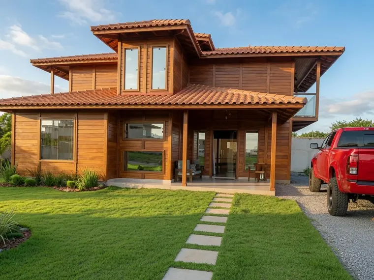 Fachada: Casa Duplex 190,00m² com 2 suítes e 1 quarto