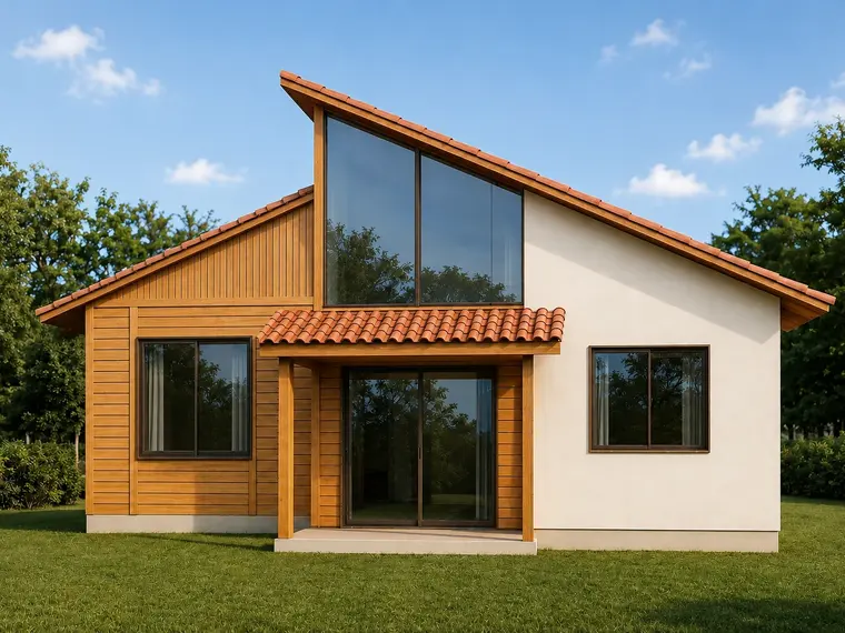 Fachada: Casa 54,00m² com 1 suíte, closet e 1 quarto