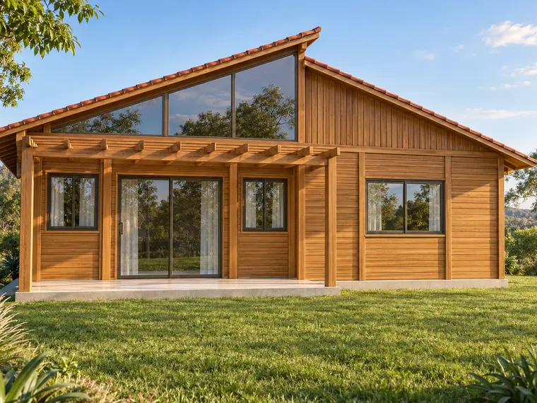 Fachada da Casa 97,60m² com 3 suítes
