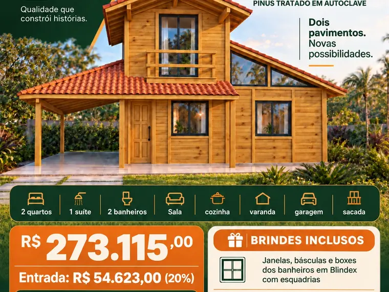 Fachada: Casa Duplex 94,75m²