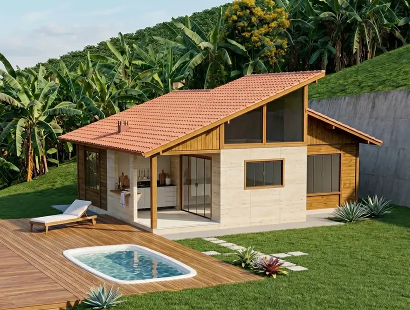 Parede de madeira, forro e acabamento: detalhes que mudam a casa