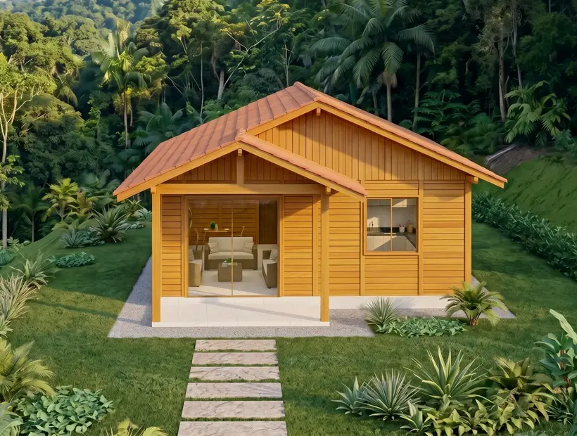 Parede de madeira, forro e acabamento: detalhes que mudam a casa