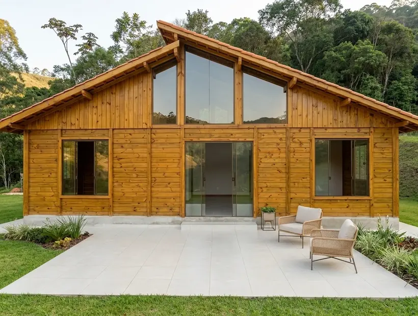 Casa de madeira para sítio: como alinhar conforto e manutenção