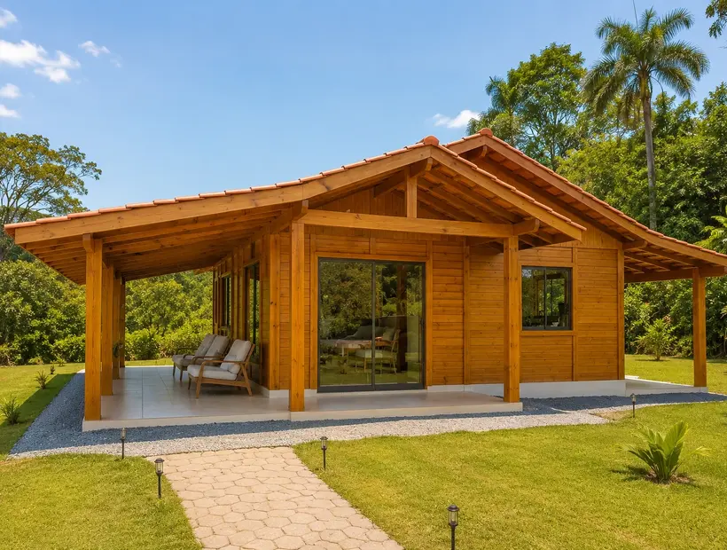 Como a manutenção preserva a beleza da casa de madeira