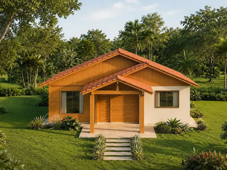 Fachada da Casa 54,00m² com 1 suíte e 1 quarto