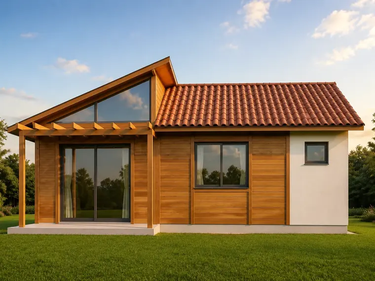 Fachada da Casa 59,50m² com 1 suíte e 1 quarto