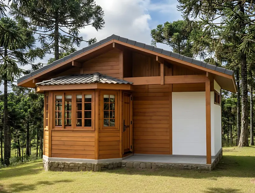 Casa de madeira para montanha: aconchego, vista e implantação