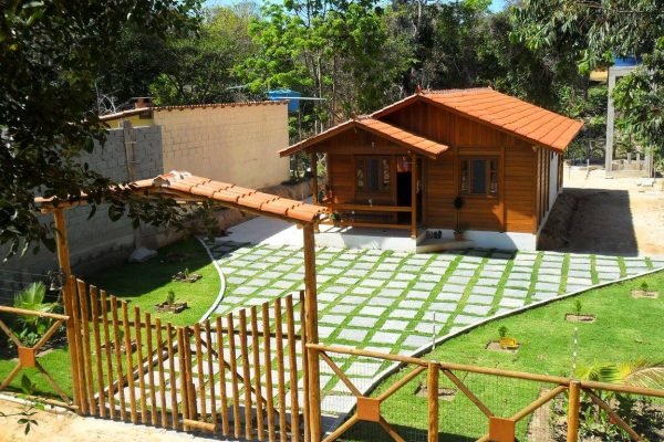 Casa de Madeira de Pinus em Autoclave de 63,37 m²