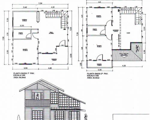 Duplex JB Casa de Madeira – Modelo Aracruz-ES – 93,58 m²