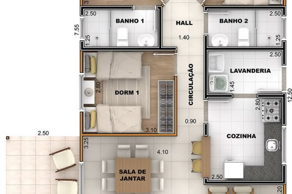 Promoção incrível JB Casas – Casa de 105 m² Completa