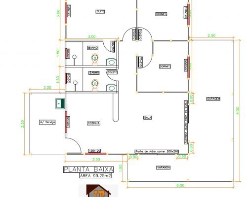 Casa Térrea de Madeira – Modelo Santa Teresa-ES – 100 m²
