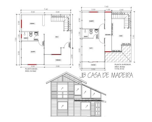 93 m² Duplex Fachada
